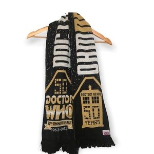 Dr.Who 50th Anniversary Black and Gold UK Made Scarf
